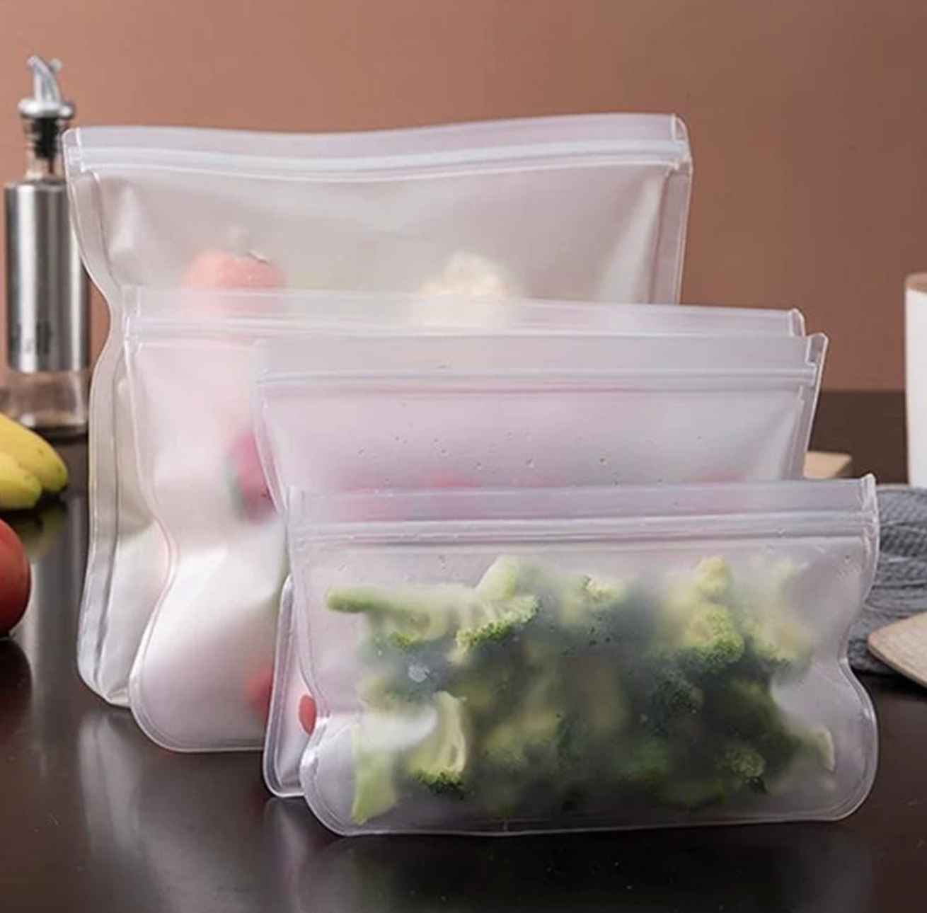 Reusable Silicone Food Storage Bags – Eco-Friendly, Leak-Proof & Freezer Safe